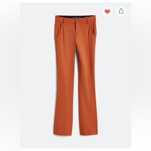 Bootcut Trousers Burnt Orange colored